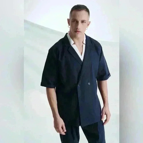 Greece 🇬🇷 local designer - Short Sleeve Boxy Wrap Blazer - Picture 1 of 6